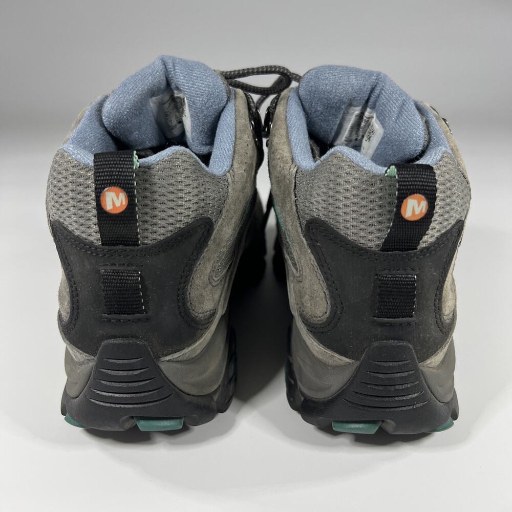 Merrell Moab 3 Mid Waterproof Hiking Boots Brown/Teal Women’s Sz 9 US - Picture 7 of 12